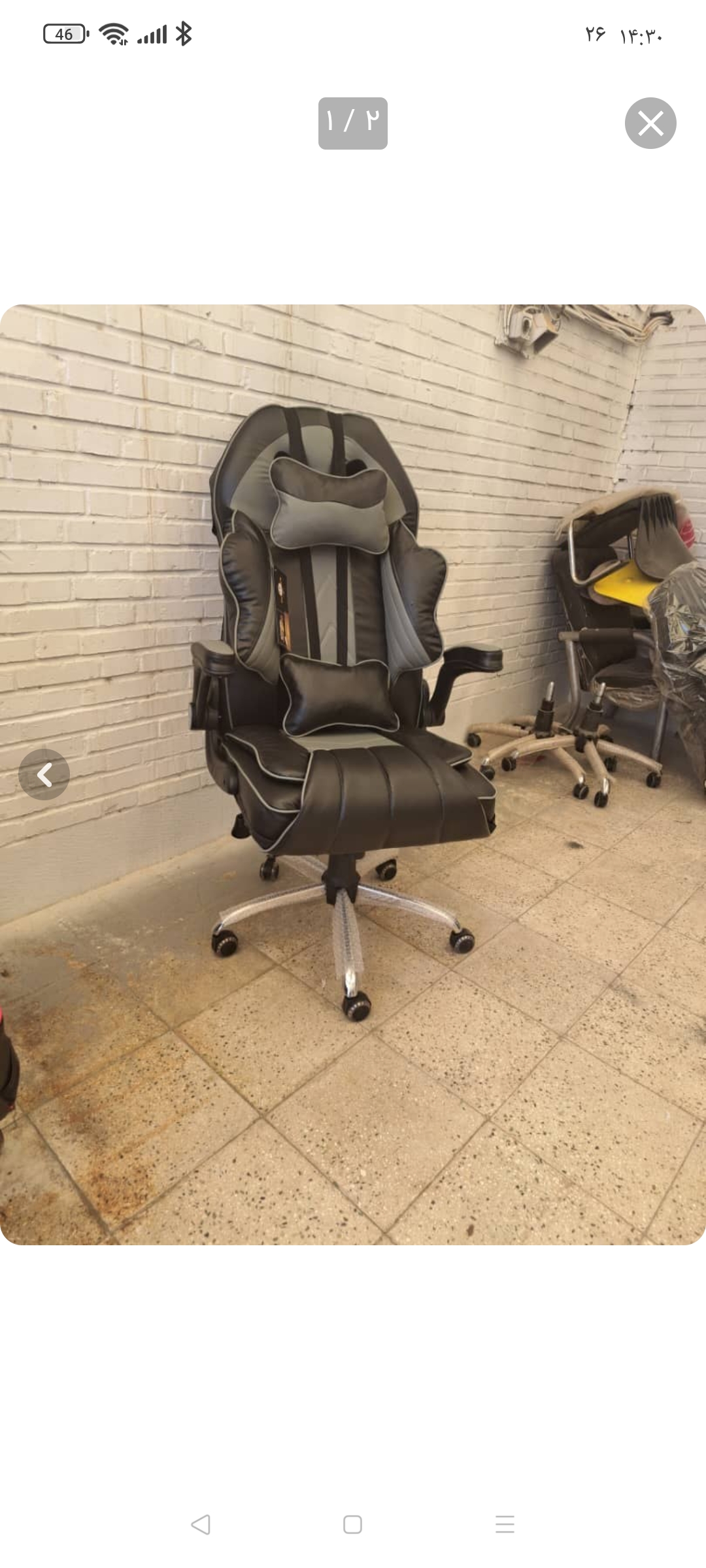 تصویر صندلی گیمینگ اریا مدل Xbox series S طوسی-کپی 